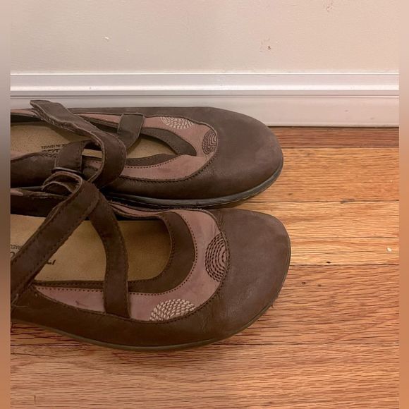 NAOT Shell Collection Lagos Mauve and Brown Mary Jane Style Shoes Size 39 - Picture 3 of 13